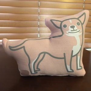Pink Chihuahua Decorative Pillow by Aaron Stewart